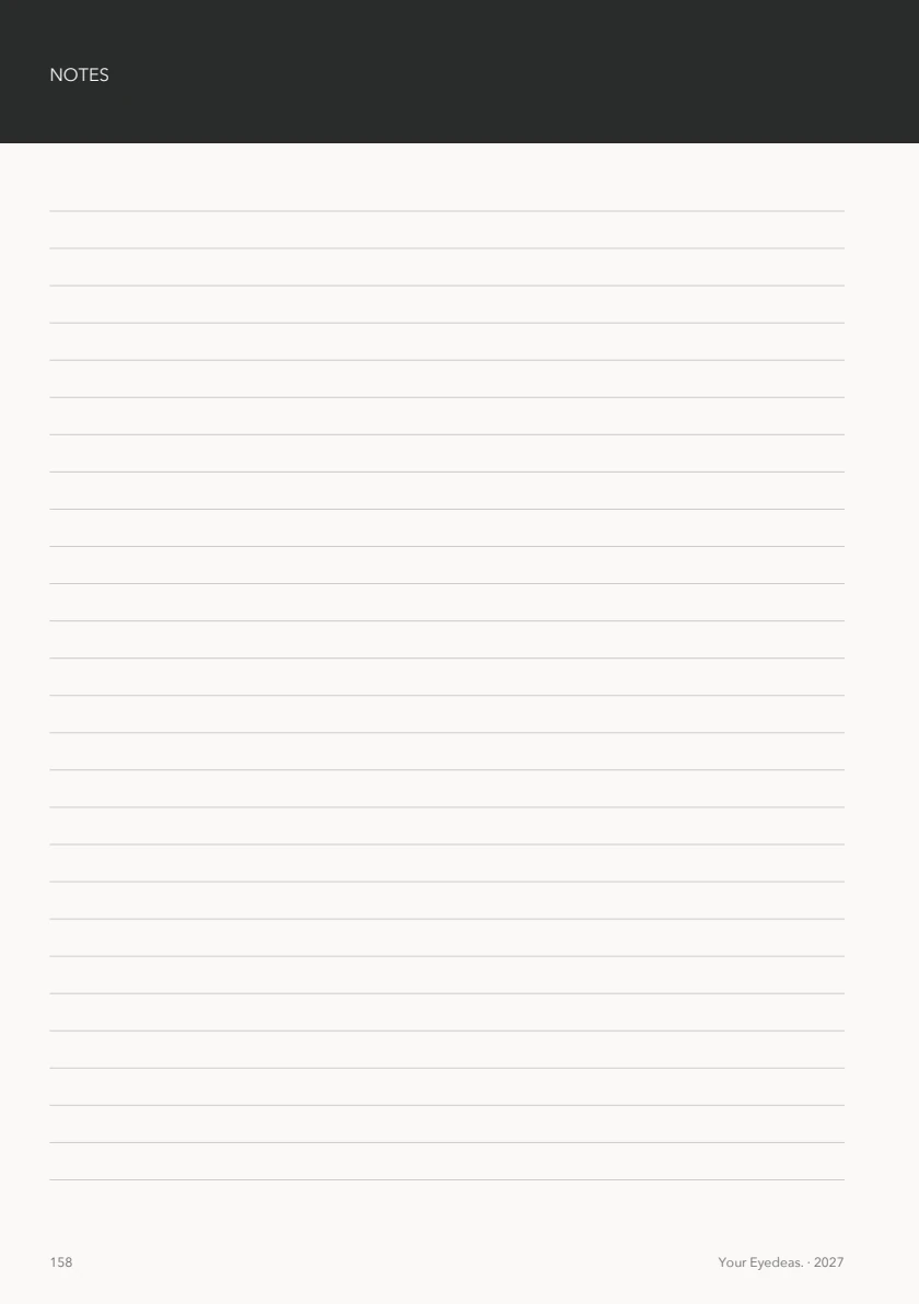Notes, page 158 of the Bone / Ink planner