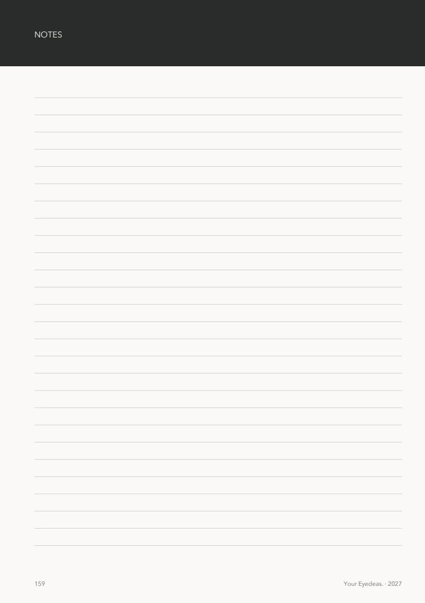 Notes, page 159 of the Bone / Ink planner