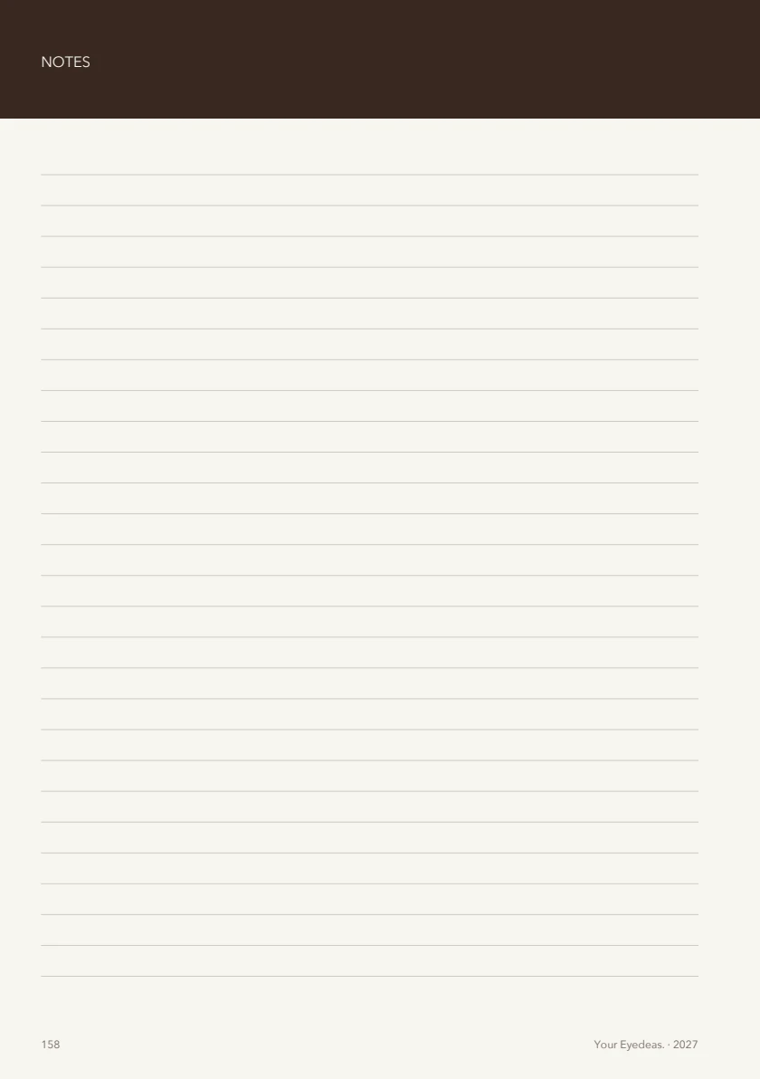Notes, page 158 of the Cacao / Oat planner