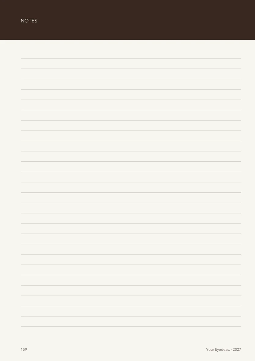 Notes, page 159 of the Cacao / Oat planner